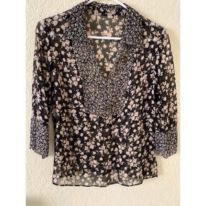 Black Printed Blouse